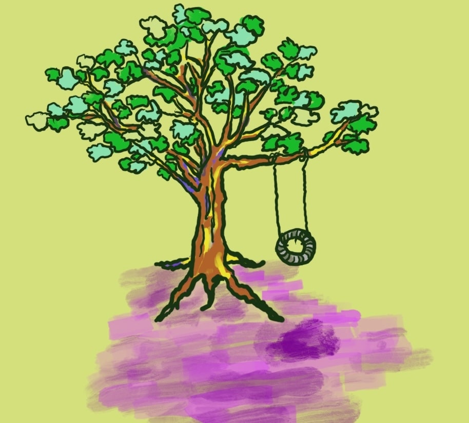 Tree swing drawing