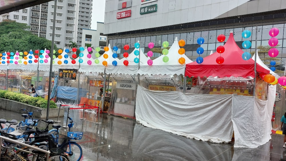 Rain on festival